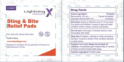 Dosage (Lightning X Sting And Bite Relief Pads)
